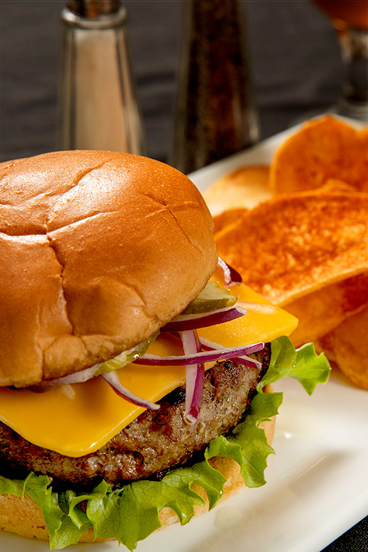 Creekstone Farms Beef Burgers with Ketttle Chips | Cookout Catering by Swadley's